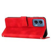 For Motorola Moto G Play 5G 2024/Moto G 5G 2024 Dream Triangle Leather Phone Case with Lanyard(Red)