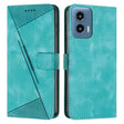 For Motorola Moto G Play 5G 2024/Moto G 5G 2024 Dream Triangle Leather Phone Case with Lanyard(Green) - Motorola Cases by PMC Jewellery | Online Shopping South Africa | PMC Jewellery | Buy Now Pay Later Mobicred