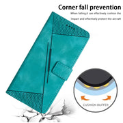 For Motorola Moto G Play 5G 2024/Moto G 5G 2024 Dream Triangle Leather Phone Case with Lanyard(Green)