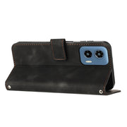 For Motorola Moto G Play 5G 2024/Moto G 5G 2024 Dream Triangle Leather Phone Case with Lanyard(Black)
