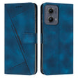 For Motorola Edge 2024 Dream Triangle Leather Phone Case with Lanyard(Blue) - free shipping - PMC Jewellery - Order now!