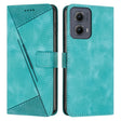 For Motorola Edge 2024 Dream Triangle Leather Phone Case with Lanyard(Green) - Motorola Cases by PMC Jewellery | Online Shopping South Africa | PMC Jewellery | Buy Now Pay Later Mobicred