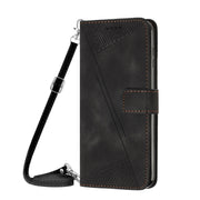 For Motorola Edge 2024 Dream Triangle Leather Phone Case with Lanyard(Black)