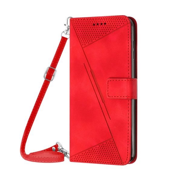 For Motorola Moto G Stylus 5G 2024 Dream Triangle Leather Phone Case with Lanyard(Red)