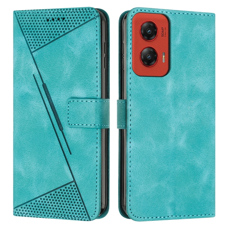 For Motorola Moto G Stylus 5G 2024 Dream Triangle Leather Phone Case with Lanyard(Green) - Motorola Cases by PMC Jewellery | Online Shopping South Africa | PMC Jewellery | Buy Now Pay Later Mobicred