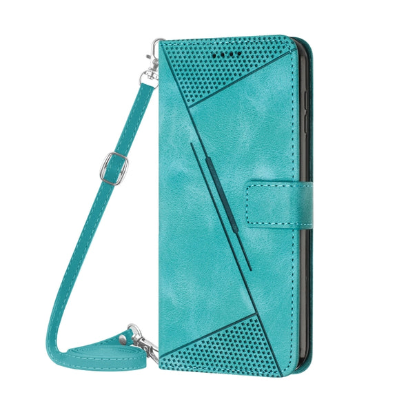 For Motorola Moto G Stylus 5G 2024 Dream Triangle Leather Phone Case with Lanyard(Green)