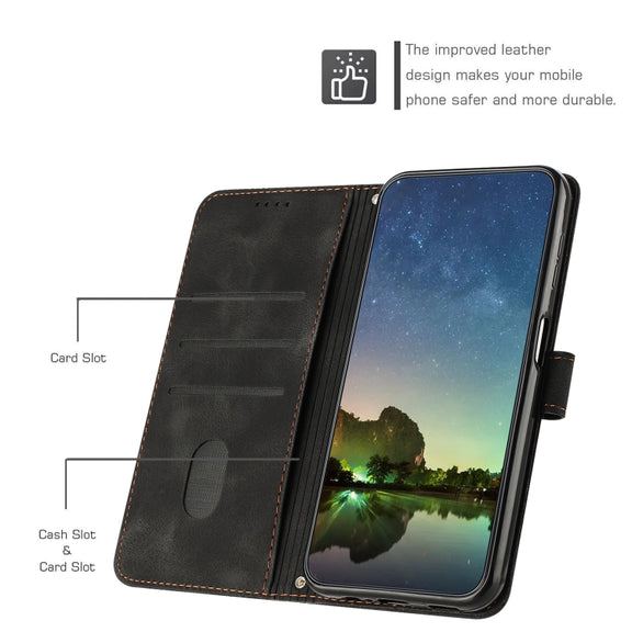 For Motorola Moto G Stylus 5G 2024 Dream Triangle Leather Phone Case with Lanyard(Black)