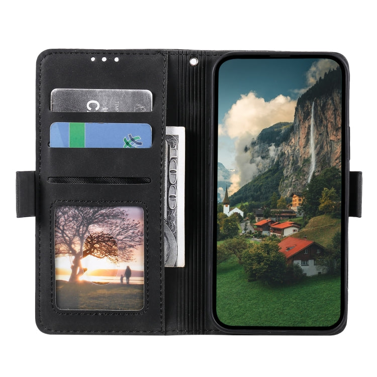 For iPhone 16 Plus Retro Splicing Horizontal Flip Leather Phone Case(Black) - free shipping - PMC TechLife - Order now!