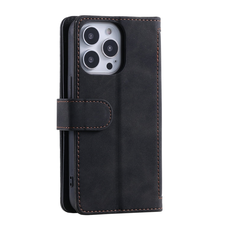 For iPhone 16 Pro Max Nine Card Zipper Bag Leather Phone Case with Lanyard(Black) - iPhone 16 Pro Max Cases by PMC TechLife | Online Shopping South Africa | PMC TechLife | Buy Now Pay Later Mobicred