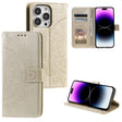 For iPhone 16 Pro Max Totem Flower Embossed Leather Phone Case(Gold) - iPhone 16 Pro Max Cases by PMC TechLife | Online Shopping South Africa | PMC TechLife | Buy Now Pay Later Mobicred