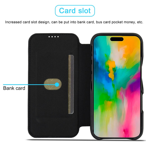 For iPhone 16 Pro LC.IMEEKE Hon Ancient Series Flip Leather Phone Case(Black)