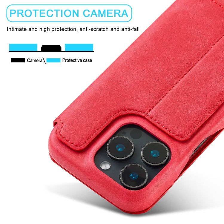 For iPhone 16 Pro LC.IMEEKE Hon Ancient Series Flip Leather Phone Case(Red) - free shipping - PMC Jewellery - Order now!