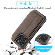 For iPhone 16 Pro LC.IMEEKE Hon Ancient Series Flip Leather Phone Case(Coffee)