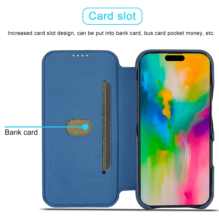 For iPhone 16 Pro LC.IMEEKE Hon Ancient Series Flip Leather Phone Case(Blue)