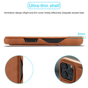 For iPhone 16 Pro LC.IMEEKE Hon Ancient Series Flip Leather Phone Case(Brown)