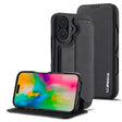 For iPhone 16 Plus LC.IMEEKE Hon Ancient Series Flip Leather Phone Case(Black) - iPhone 16 Plus Cases by LC.IMEEKE | Online Shopping South Africa | PMC TechLife | Buy Now Pay Later Mobicred