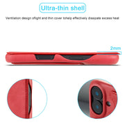 For iPhone 16 LC.IMEEKE Hon Ancient Series Flip Leather Phone Case(Red)