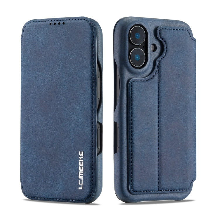 For iPhone 16 LC.IMEEKE Hon Ancient Series Flip Leather Phone Case(Blue) - iPhone 16 Cases by LC.IMEEKE | Online Shopping South Africa | PMC TechLife | Buy Now Pay Later Mobicred