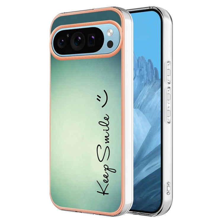 For Google Pixel 9 / 9 Pro Electroplating Dual-side IMD Phone Case(Smile) - Google Cases by PMC TechLife | Online Shopping South Africa | PMC TechLife | Buy Now Pay Later Mobicred