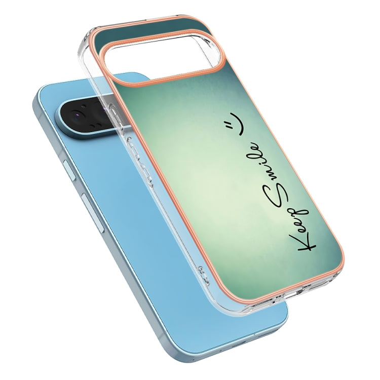 For Google Pixel 9 / 9 Pro Electroplating Dual-side IMD Phone Case(Smile) - Google Cases by PMC TechLife | Online Shopping South Africa | PMC TechLife | Buy Now Pay Later Mobicred