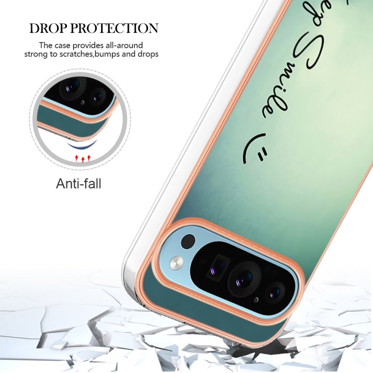 For Google Pixel 9 / 9 Pro Electroplating Dual-side IMD Phone Case(Smile) - Google Cases by PMC TechLife | Online Shopping South Africa | PMC TechLife | Buy Now Pay Later Mobicred