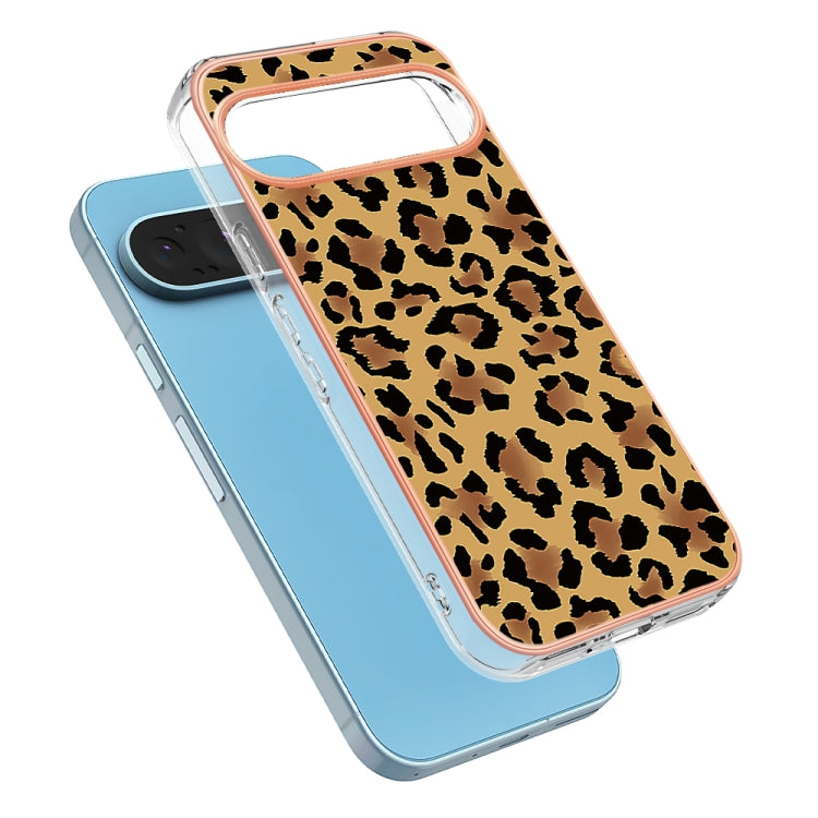 For Google Pixel 9 / 9 Pro Electroplating Dual-side IMD Phone Case(Leopard Print)
