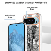 For Google Pixel 9 / 9 Pro Electroplating Dual-side IMD Phone Case(Totem Elephant)