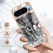 For Google Pixel 9 / 9 Pro Electroplating Dual-side IMD Phone Case(Totem Elephant)