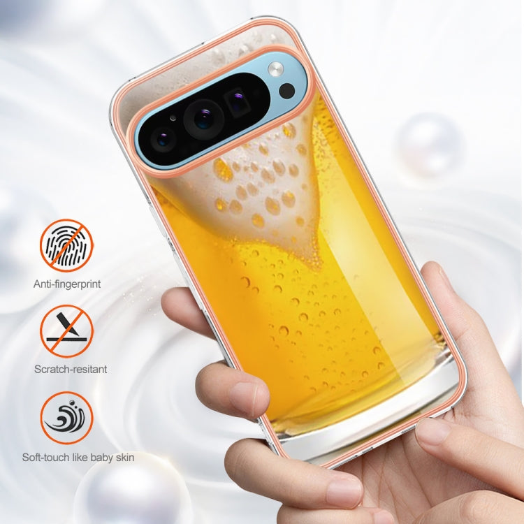 For Google Pixel 9 / 9 Pro Electroplating Dual-side IMD Phone Case(Draft Beer)