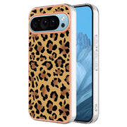 For Google Pixel 9 Pro XL Electroplating Dual-side IMD Phone Case(Leopard Print)