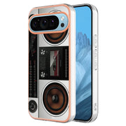 For Google Pixel 9 Pro XL Electroplating Dual-side IMD Phone Case(Retro Radio)