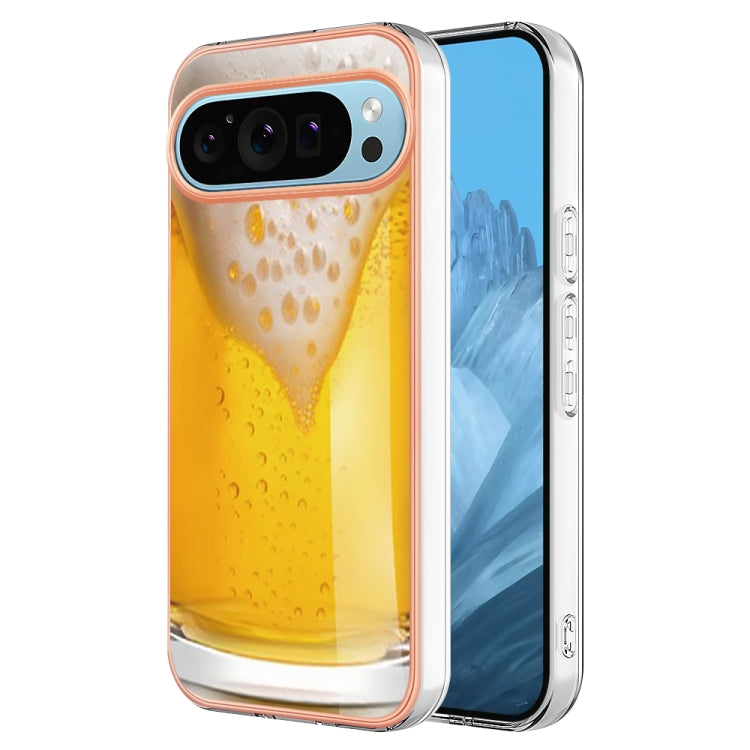 For Google Pixel 9 Pro XL Electroplating Dual-side IMD Phone Case(Draft Beer) - Google Cases by PMC TechLife | Online Shopping South Africa | PMC TechLife | Buy Now Pay Later Mobicred