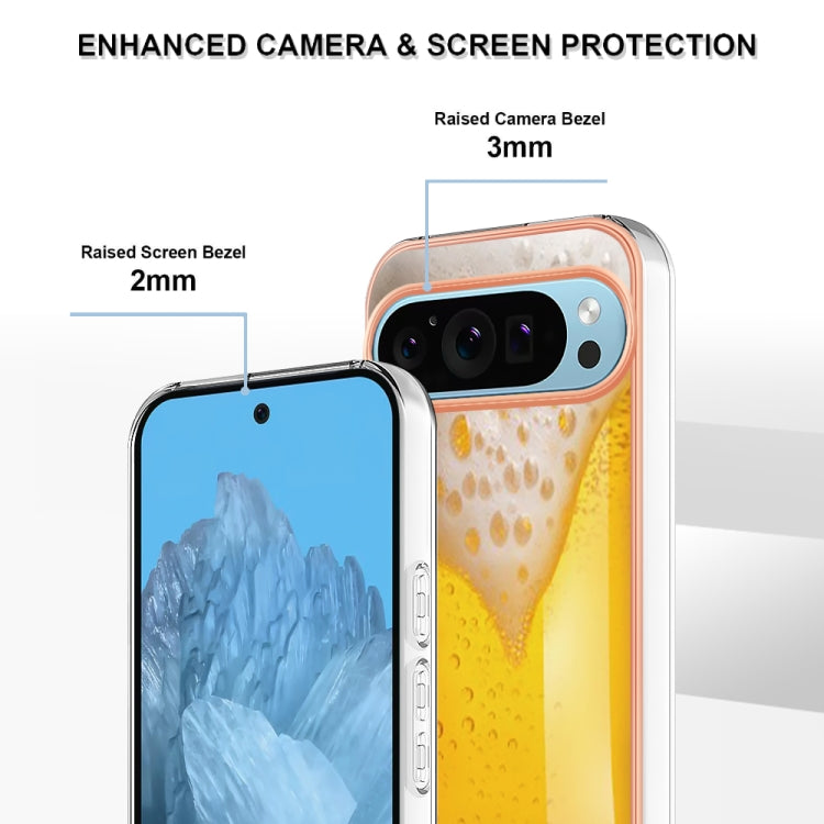 For Google Pixel 9 Pro XL Electroplating Dual-side IMD Phone Case(Draft Beer) - Google Cases by PMC TechLife | Online Shopping South Africa | PMC TechLife | Buy Now Pay Later Mobicred