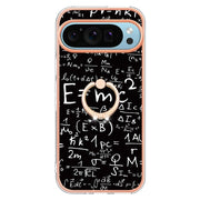 For Google Pixel 9 Pro XL Electroplating Dual-side IMD Phone Case with Ring Holder(Equation)