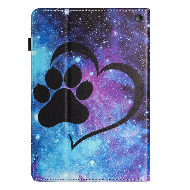 For Amazon Kindle Fire HD 8 2020 2022 Sewing Litchi Texture Smart Leather Tablet Case(Footprint) - Amazon by PMC TechLife | Online Shopping South Africa | PMC TechLife | Buy Now Pay Later Mobicred