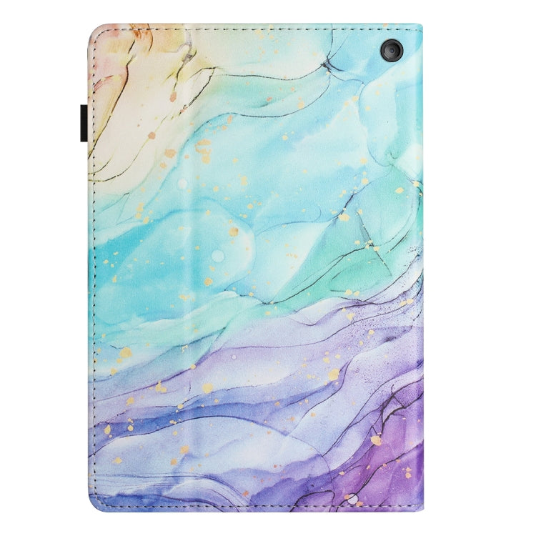 For Amazon Kindle Fire HD 8 2020 2022 Sewing Litchi Texture Smart Leather Tablet Case(Oil Painting)