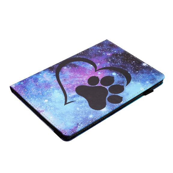 For Amazon Kindle Fire HD 10 2021 Sewing Litchi Texture Smart Leather Tablet Case(Footprint)