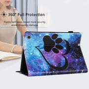 For Amazon Kindle Fire HD 10 2021 Sewing Litchi Texture Smart Leather Tablet Case(Footprint)