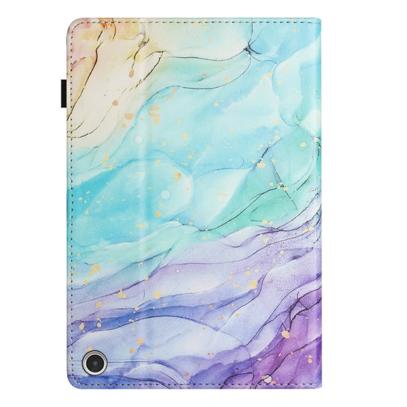 For Amazon Kindle Fire HD 10 2021 Sewing Litchi Texture Smart Leather Tablet Case(Oil Painting)