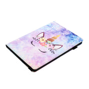 For Amazon Kindle Fire HD 10 2021 Sewing Litchi Texture Smart Leather Tablet Case(Smiling Face)