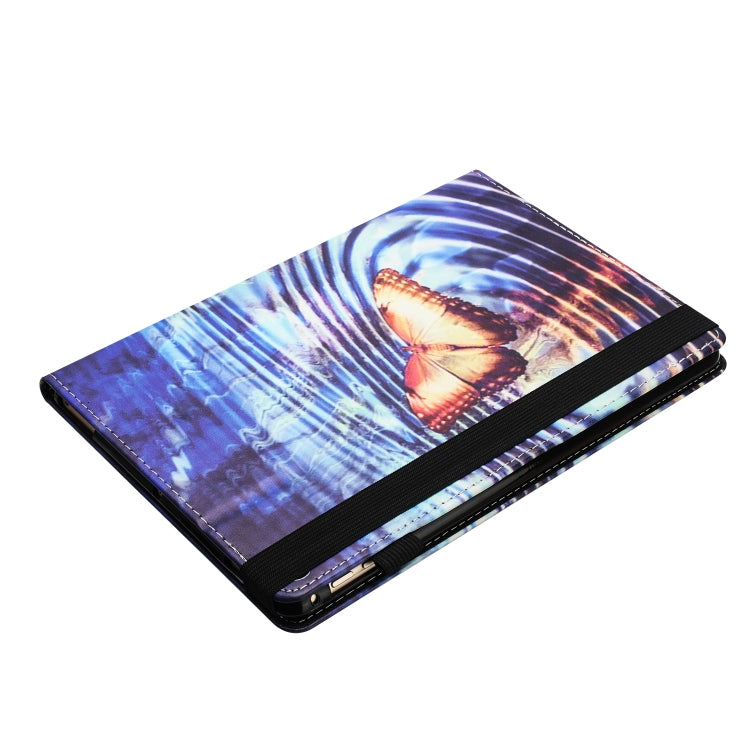 For Amazon Kindle Fire HD 10 2021 Sewing Litchi Texture Smart Leather Tablet Case(Butterfly)