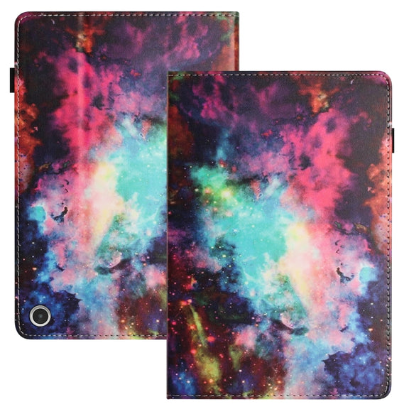 For Amazon Kindle Fire HD 10 2021 Sewing Litchi Texture Smart Leather Tablet Case(Starry Sky)