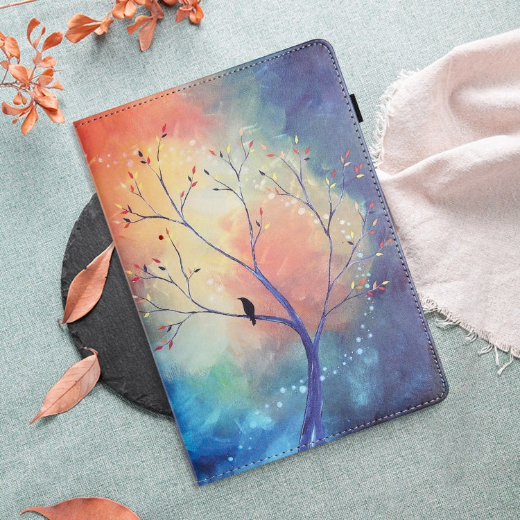 For Amazon Kindle Fire Max 11 2023 Sewing Litchi Texture Smart Leather Tablet Case(Oil Painting Tree) - Amazon by PMC TechLife | Online Shopping South Africa | PMC TechLife | Buy Now Pay Later Mobicred