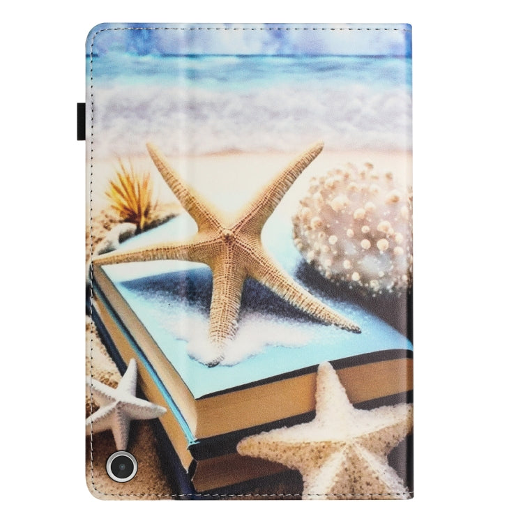 For Amazon Kindle Fire Max 11 2023 Sewing Litchi Texture Smart Leather Tablet Case(Starfish)