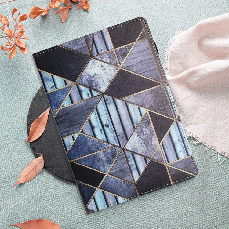 For Lenovo Tab M10 Sewing Litchi Texture Smart Leather Tablet Case(Marble)