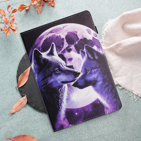 For Lenovo Tab M10 Sewing Litchi Texture Smart Leather Tablet Case(Wolf)