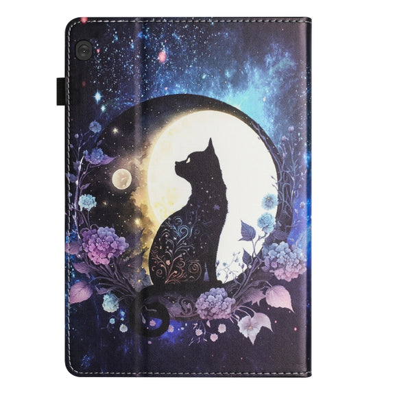 For Lenovo Tab M10 Sewing Litchi Texture Smart Leather Tablet Case(Cat)