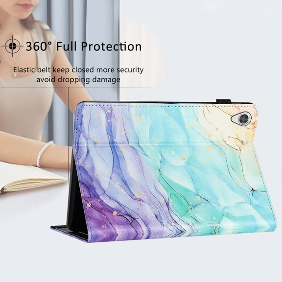 For Lenovo Tab M10 HD Gen 2 Sewing Litchi Texture Smart Leather Tablet Case(Oil Painting)