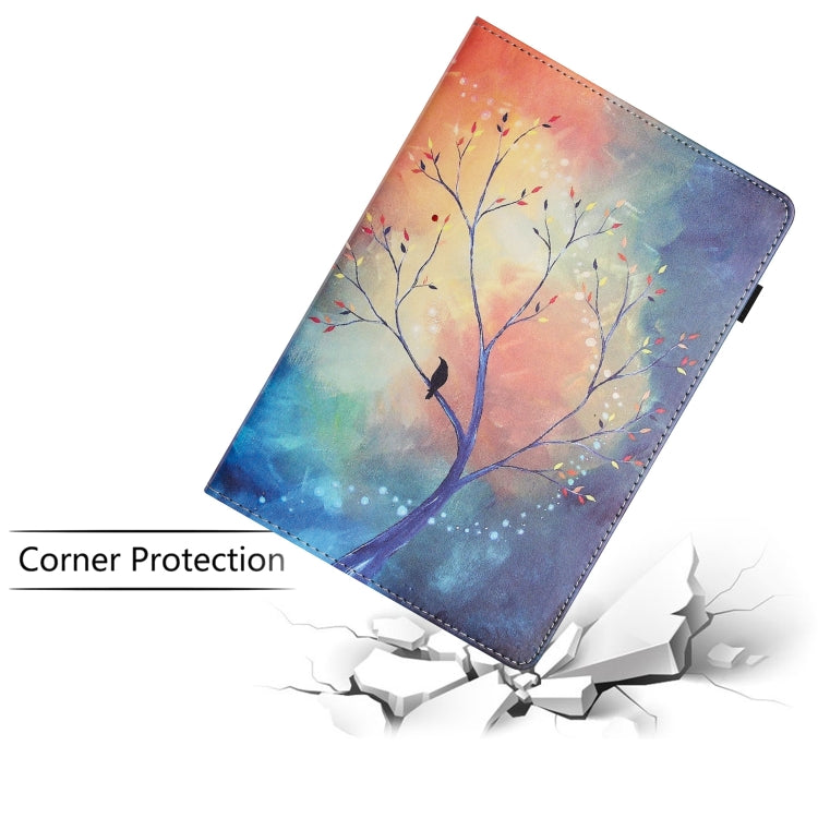 For Lenovo Tab M10 Gen 3 Sewing Litchi Texture Smart Leather Tablet Case(Oil Painting Tree)