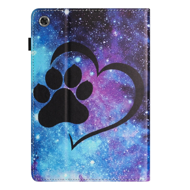 For Lenovo M10 Plus Sewing Litchi Texture Smart Leather Tablet Case(Footprint) - Lenovo by PMC TechLife | Online Shopping South Africa | PMC TechLife | Buy Now Pay Later Mobicred